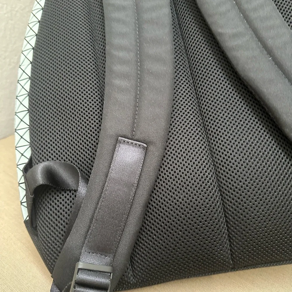 Geometric Patterned Black and White Backpack - Picture 6 of 15